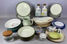 RETRO CERAMICS, including Bourne Denby bowl by Glyn Colledge, painted with leaves, 12 x 34 x