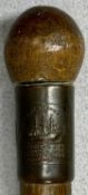 ADMIRAL NELSON COMMEMORATIVE TEAK WALKING STICK, with embossed brass collar, 89cms (h) Provenance:
