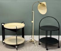 RETRO FURNITURE ASSORTMENT, comprising circular two-tier trolley, 62 (h) x 74cms (diam.); folding