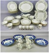 COALPORT 'WALTZ OF THE FLOWERS' TABLEWARE, approx. 50 pieces; four Palissy Avon Scenes bowls; and
