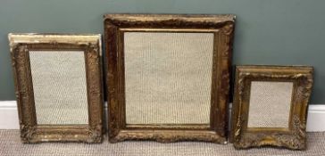 THREE ORNATE WALL MIRRORS, 67 x 56cms the largest Provenance: private collection Gwynedd