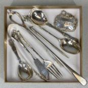 SILVER CUTLERY / COLLECTABLES, including Victorian caddy spoon, Henry Holland, London 1871; George V