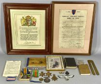 VARIOUS MEDALS & BADGES, including 1914-15 Star to 37635 Dvr. G.H. Skelton RFA, British War medal