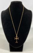 9CT GOLD CRUCIFIX & CHAIN, 2.6g Provenance: private collection Gwynedd