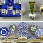 CERAMICS & GLASSWARE, to include Aynsley 'Orchard Gold' lidded two-handled vase, 22cms (h); Bradford