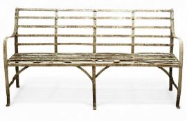 19TH CENTURY WROUGHT IRON GARDEN BENCH, 96 (h) x 184cms (w) Provenance: private collection Conwy