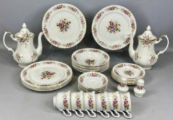ROYAL STAFFORD 'PATRICIA' PATTERN DINNER & TEAWARE, 32 pieces; along with two Royal Albert '