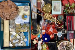 VARIOUS COLLECTABLES, including world coins, fashion wristwatches, etc. Provenance: private