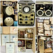 LARGE ASSORTMENT OF VINTAGE ELECTRONIC EQUIPMENT & ACCESSORIES, including oscilloscope, Philips