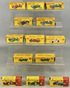 DINKY TOYS, THIRTEEN RACING CARS, 230 Talbot Lago (2), 231 Maserati, 232 Alfa Romeo, 233 Cooper