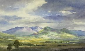 ‡ DAVID WESTON (British, 1935-2011) watercolour - entitled verso 'Mountain Landscape, Conemara