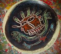 NEALE HOWELLS (b. 1965) ceramic - 'Portrait' plate, 27cms (diam.) Provenance: donated to aid City