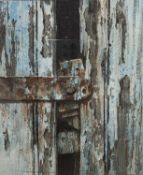 NAOMI TYDEMAN watercolour - An Old Door, 19 x 16cms Provenance: donated to aid City Hospice
