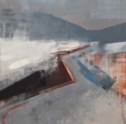 KARINA ROSANNE BARRETT oil on canvas - 'The Path to Moel Eilio and the Sledging Field',