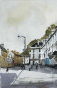 PHILIP ROSS watercolour - 'George Street, Bath', signed, 52 x 34cms Provenance: donated to Cardiff