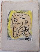 IWAN BALA (b. 1956) mixed media on card - 'Los Gifantes', 30 x 22cms Provenance: donated to aid City