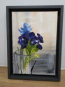 RICHARD O'CONNELL (b. 1947) oil on board - entitled verso 'Flower Study no. 2', signed verso, 30 x