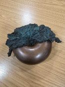 DILYS JACKSON (b. 1938) bronze sculpture - entitled 'Rock Pool', 12 (h) x 19 (w) x 19cms (d)