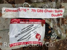 (New) 2025 7 ft G80 Double Leg Chain Sling (Quantity 2) (Urbanna, VA)