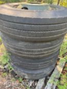 (4) 11R22.5 wheels are tires (Rockville, VA)