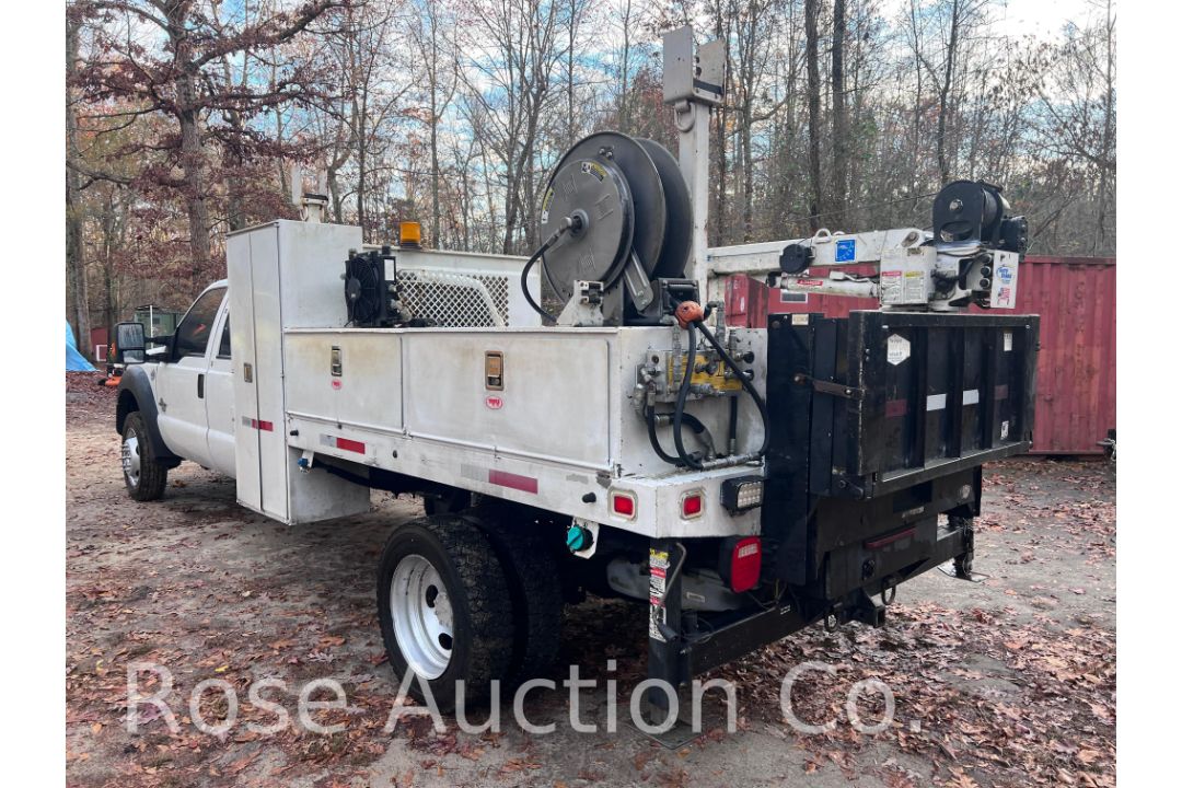 Flatbed service body 84CA with Auto crane 3000 pound crane (Urbanna, VA) - Image 2 of 5