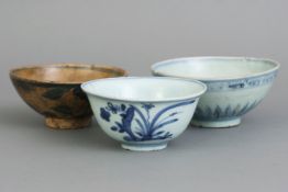 3 chinesische Porzellanschalen der Ming- und Qing-Dynastie