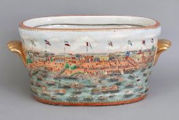 Keramik Becken (Cachepot) im Chine-de-Commande Stil