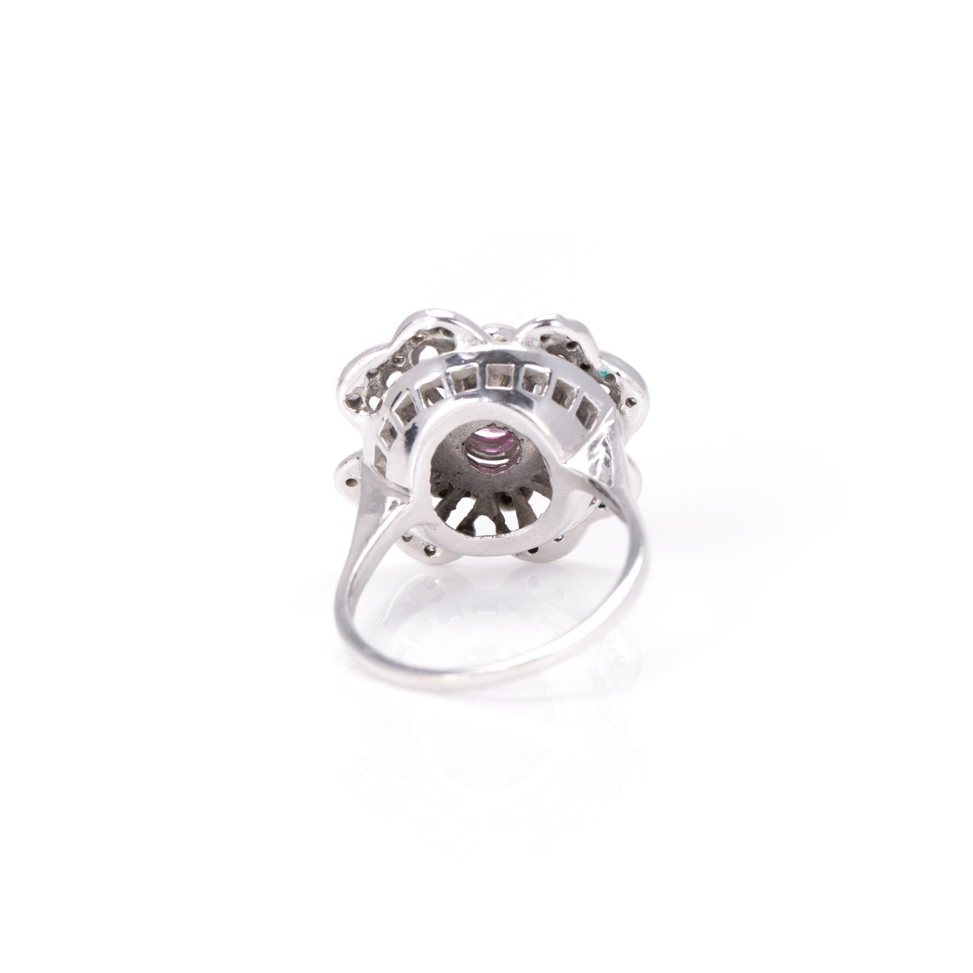 Diamant-Rubin-Blütenring - Bild 4 aus 4