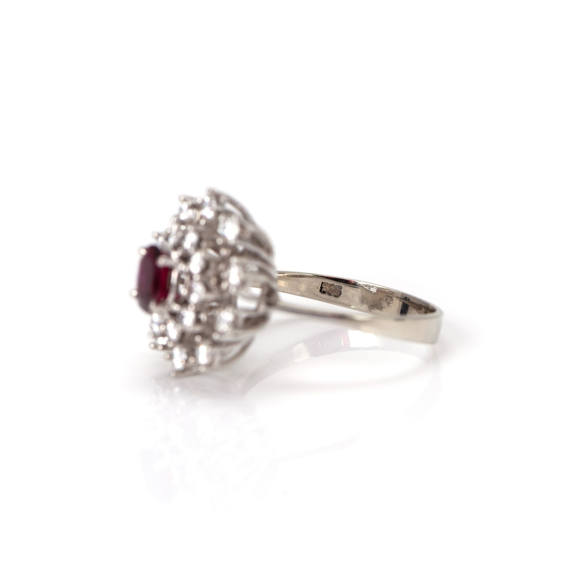 Entouragering mit Diamant- und Rubinbesatz - Bild 5 aus 5