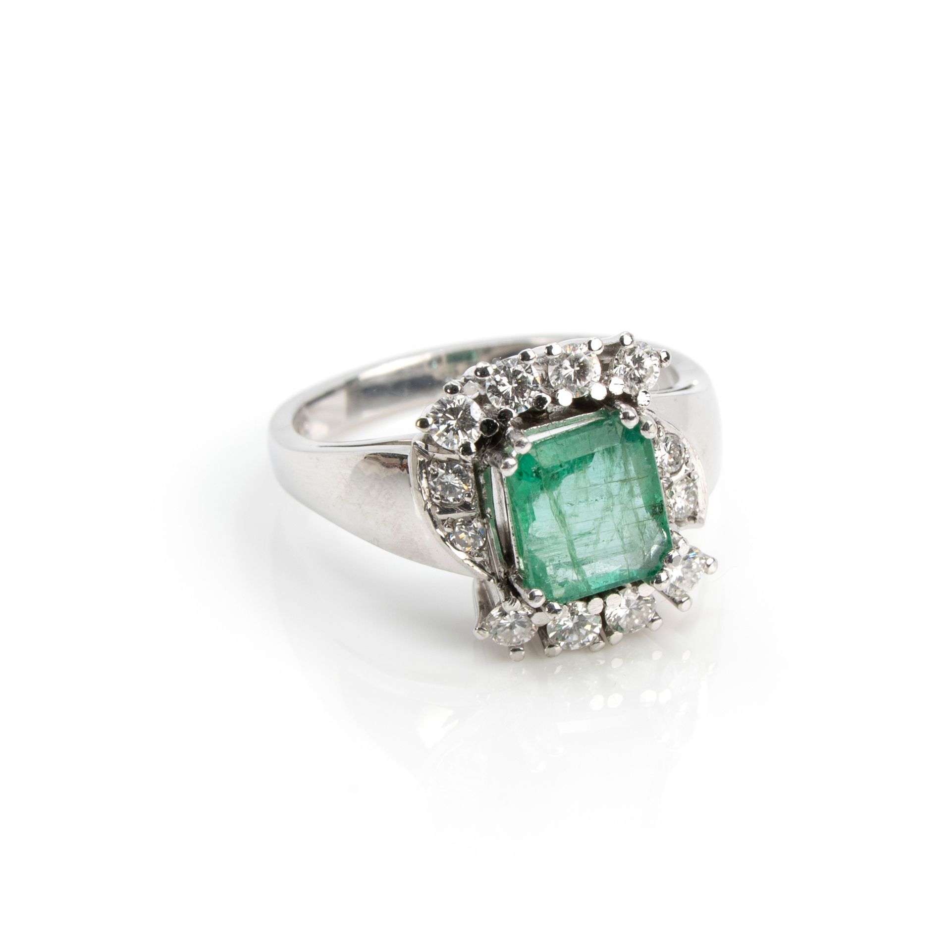 Smaragd-Diamantring - Bild 2 aus 5