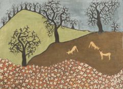 Landschaft mit Kühen