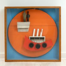 George Fullard ARA (1923–1973) First Voyage, 1966 Mixed media Unique 91cm x 91cm   Provenance: The