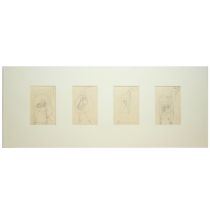 George Fullard ARA (1923–1973) Falling Women, set of four One signed, "Falling Woman 60" Pencil