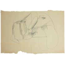 George Fullard ARA (1923–1973) Dream Girl  Signed lower right, "Dream girl, Fullard 59" Pencil