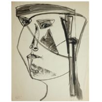 George Fullard (1923–1973) Maude  Signed lower right, "Fullard Maude 59" Ink  50cm x 70cm