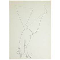 George Fullard ARA (1923–1973) Dove Signed lower right, "Fullard Maude 59" Pencil drawing on paper