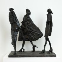 George Fullard ARA (1923–1973) Three Women, 1958 Bronze Only known cast 58cm x 55cm x 32.5cm