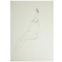 George Fullard ARA (1923–1973) Seated Woman Signed lower right, "Fullard 61" Pencil drawing on paper