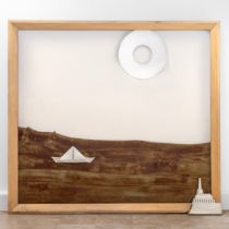 George Fullard ARA (1923–1973) Long Ago, 1969 Mixed media  Unique 197.5cm high x 188.5cm wide