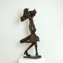 George Fullard ARA (1923–1973) Striding Woman and Child, 1959 Bronze Edition of 2 82cm high