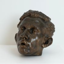 George Fullard ARA (1923–1973) Portrait of Annesley, (Andy) Tittensor Bronze Edition of 2 35.6cm
