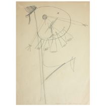 George Fullard ARA (1923–1973) Woman Dancing Signed lower right, "Woman dancing 1961 Fullard" Pencil