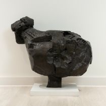 George Fullard ARA (1923–1973) Head, circa 1960 Bronze  Only known cast  69cm x 75cm   Provenance: