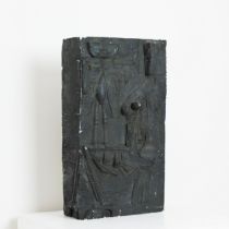 George Fullard ARA (1923–1973) Relief of Mother and Child, 1960 Plaster  Signed lower right, "GF 60"