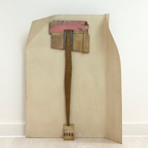 George Fullard ARA (1923–1973) Relief with Bronze Figure, 1968 Mixed media Unique  91.5cm x
