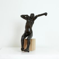 George Fullard ARA (1923–1973) Girl Stretching, 1952 Bronze Edition of 4 25.5cm high  Provenance: