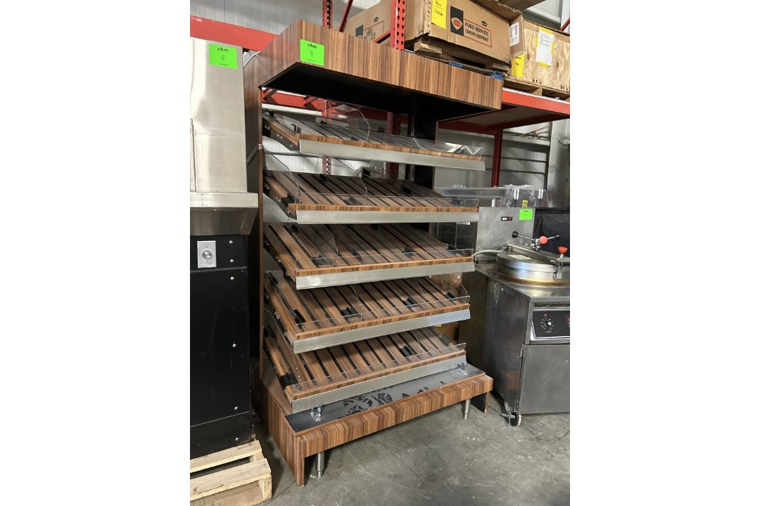 4FT 5-TIER WOODEN BAKERY MERCHANDISING SHELVING - Image 1 of 3