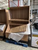 NEW 4FT WOODEN MERCHANDISING SHELVING UNIT