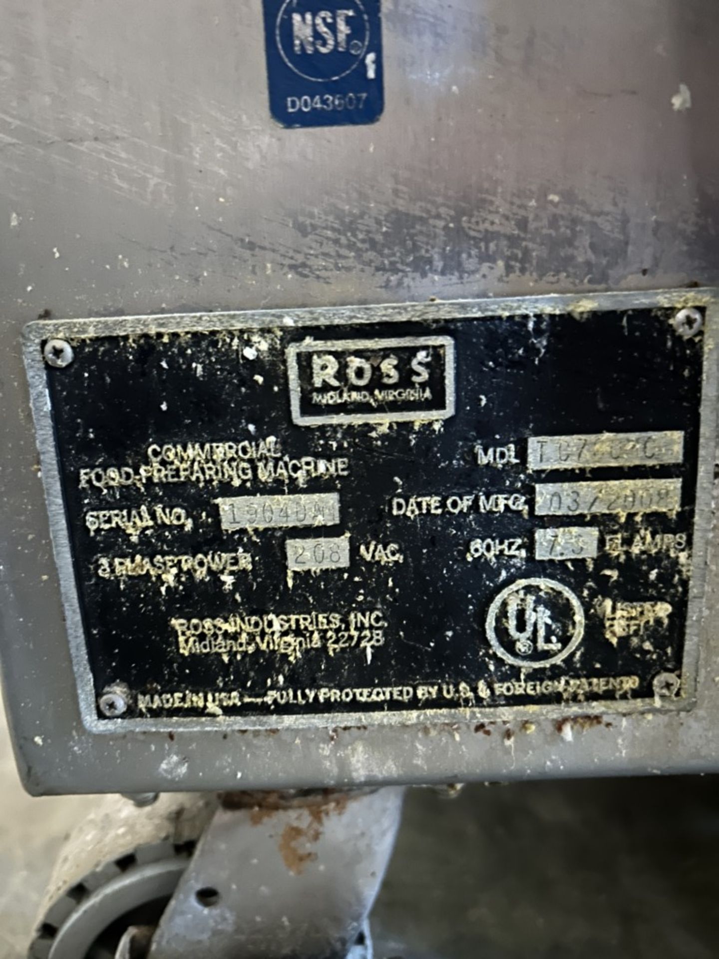 2008 ROSS TC780MC MEAT TENDERIZER - Image 7 of 8
