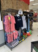 GROUP OF 6FT TILE WIRE GRID MERCHANDISING